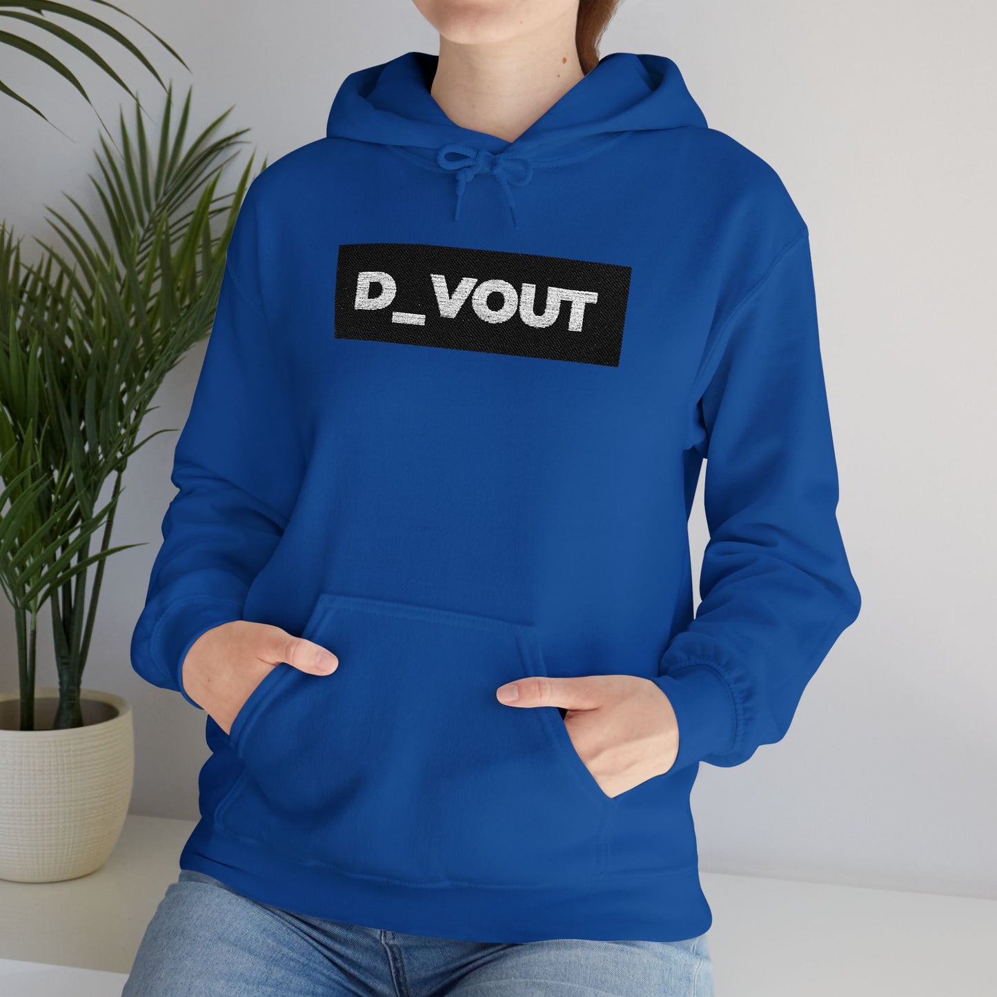 "D_VOUT" Large Embroidered Hoodie