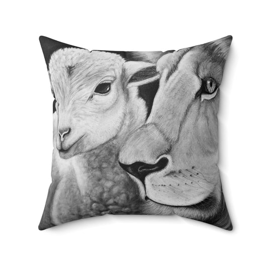 "LION & LAMB" Polyester Square Pillow