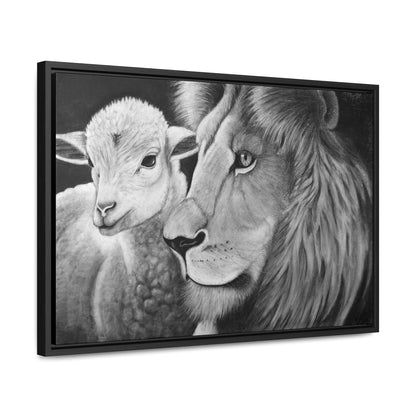 "LION & LAMB" Framed Canvas Gallery Wrap