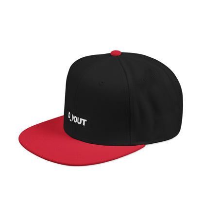 "D_VOUT" Embroidered Flatbill Snapback