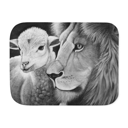 "LION & LAMB" Sherpa Blanket