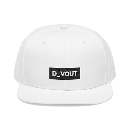"D_VOUT" Embroidered Flatbill Snapback