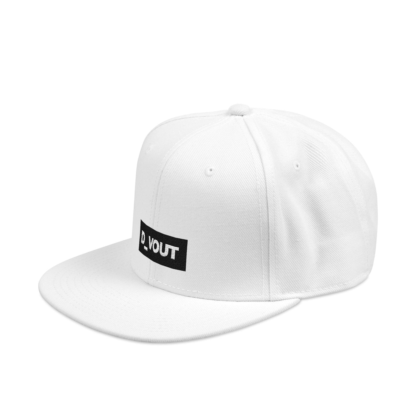 "D_VOUT" Embroidered Flatbill Snapback
