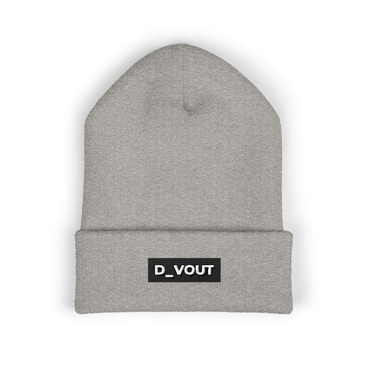 "D_VOUT" Embroidered Beanie