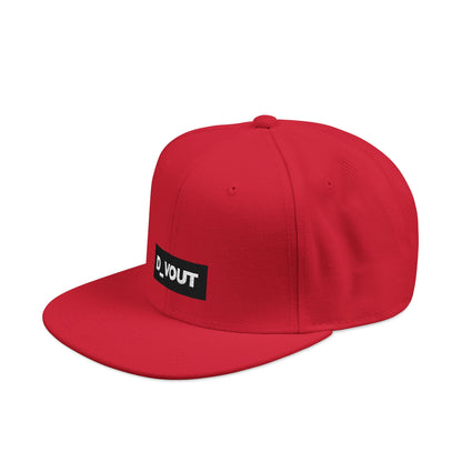 "D_VOUT" Embroidered Flatbill Snapback